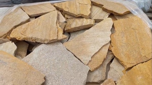 Плитняк златолит жёлтый для цоколя купить в Горно-Алтайске