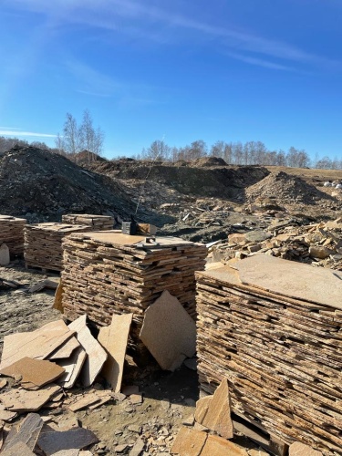 Плитняк златолит жёлтый золотистый для фасада 1,5-3см купить в Горно-Алтайске